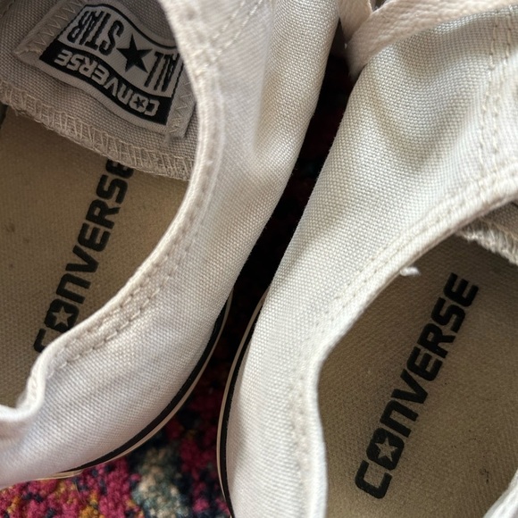 🔥Converse | Unisex light grey All Star classic fit lace up sneakers Men’s 8 W 10 - Picture 11 of 16